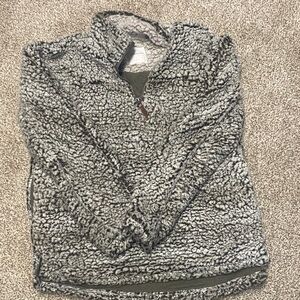 Thread & Supply Charcoal Sherpa Turtleneck Sweater
